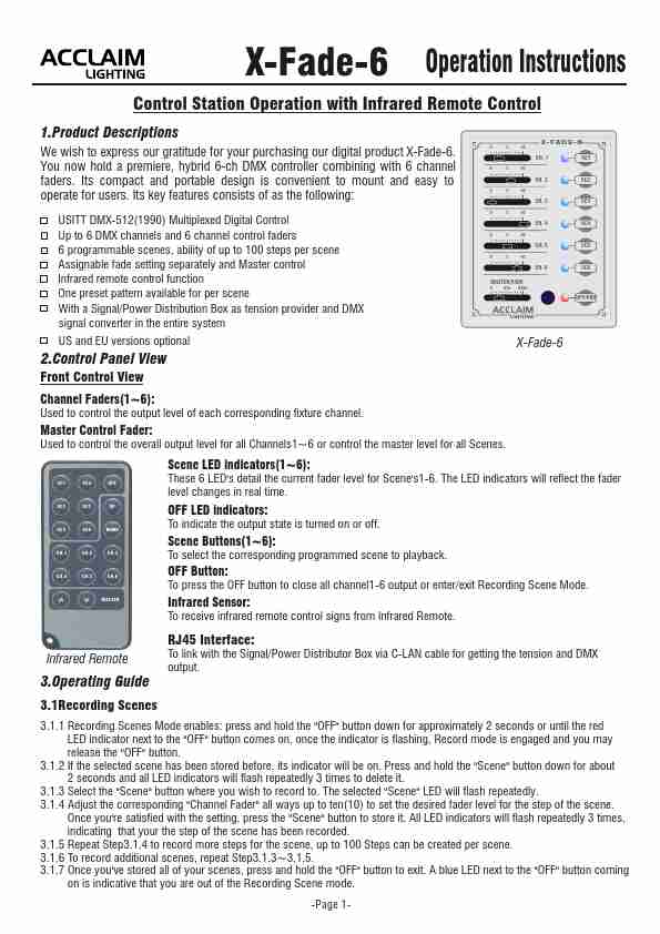 Acclaim Lighting Universal Remote X-FADE-6-page_pdf